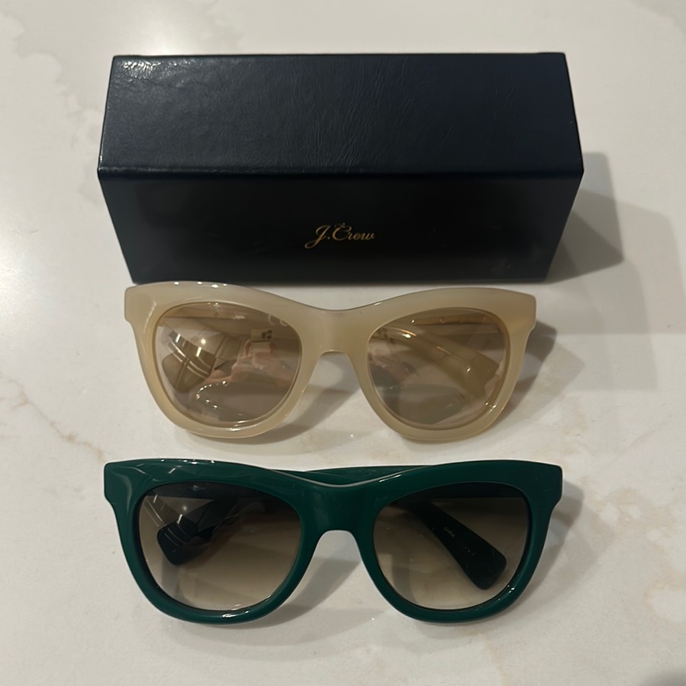 J. Crew Cream and Green Sunglasses Collection